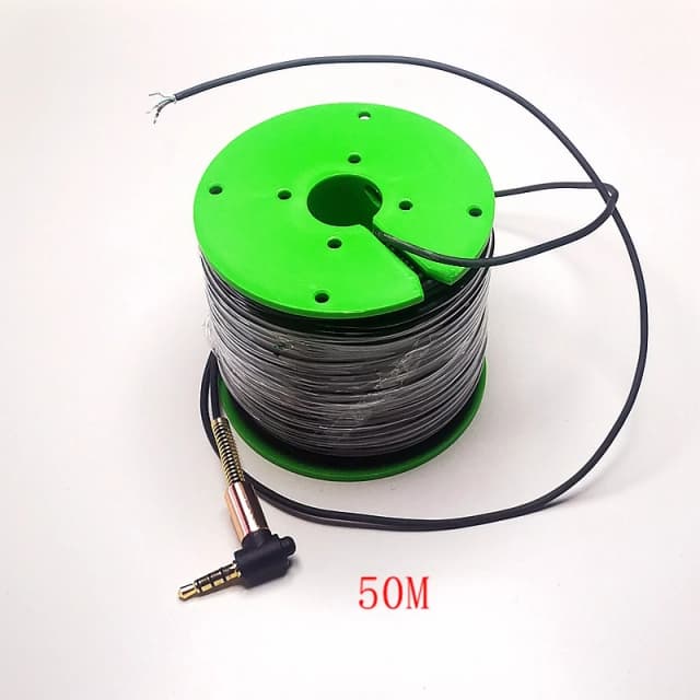 잠수함 챔버 cable4-core 수중 이미징 카메라 케이블, 50M 헤드폰 헤드, 다이빙 룸 낚시 액세서리