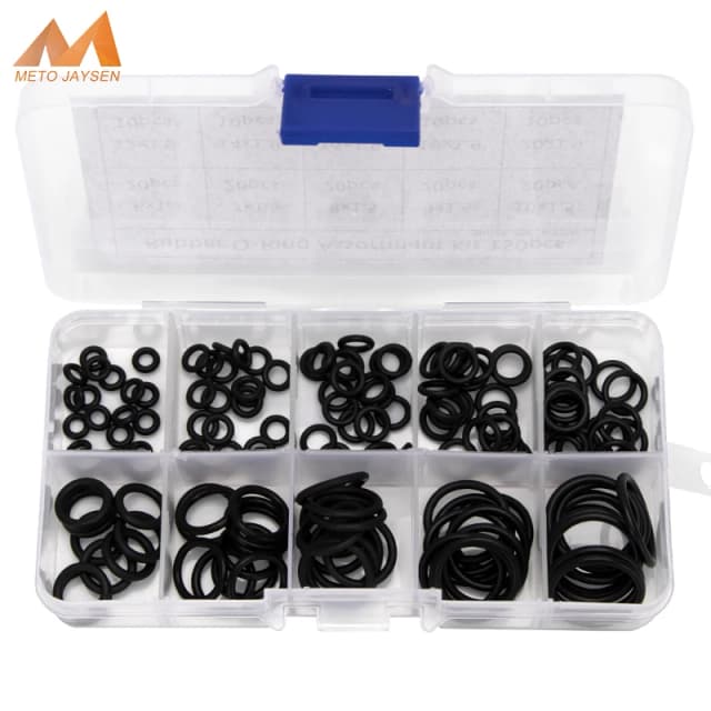 150 개/상자 NBR 고무 씰링 O-링 가스켓 교체 분류 키트 OD 4mm-20mm CS 1mm 1.5mm 1.9mm 2.4mm 10 소형