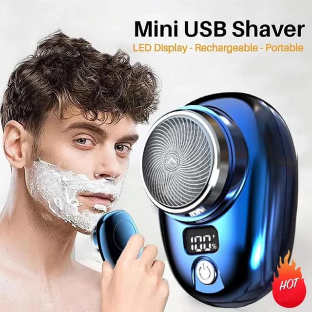남성용 전기 면도기 USB 충전식 휴대용 면도기 편안한 쉬운 여행 미니 수염 바디 헤어 트리머 포켓 면도기