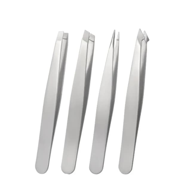 4Pcs 핀셋 세트-정밀 눈썹 및 얼굴 털 잔해 및 남성과 여성 모두에게 적합한 내생 제모