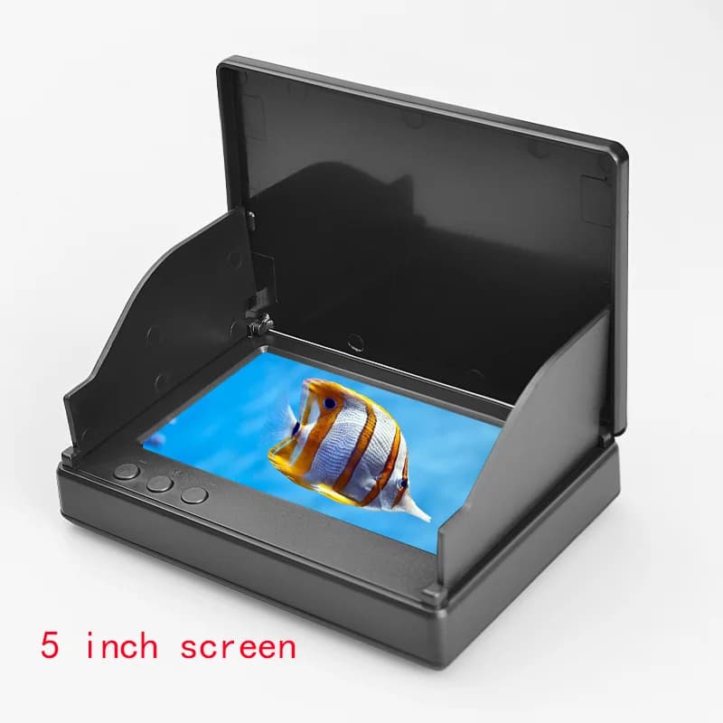 내장 배터리 1000루멘 IPS LCD 5인치 야외 수중 낚시 카메라 모니터