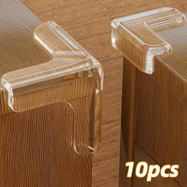 10pcs 아기 안전 코너 실리콘 수호자 테이블 부드러운 투명 어린이 안티 충돌 코너 가장자리 보호 가드