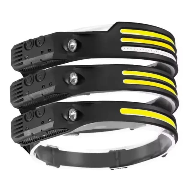 USB 충전식 LED 센서 헤드램프, LED 헤드 토치, 내장 배터리 헤드 손전등, 야외 캠핑 낚시 헤드라이트, 작업 조명
