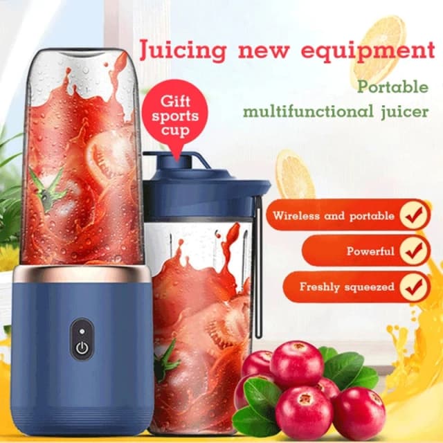휴대용 과일 주스 블렌더 여름 개인 전기 미니 병 홈 USB 6 블레이드 Juicer 컵 기계 주방