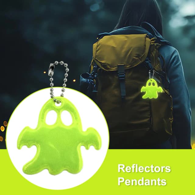 Safety Reflectors 20 Pieces Ghost Safety Equipment Reflective Pendants for Walking Running Jogging Hiking Outdoor Night Riding