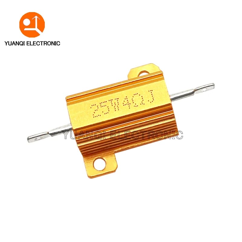 1PCS 10W 25W 알루미늄 전원 금속 쉘 케이스 권선 저항기 0.01 - 30K 0.1R 0.25R 1R 2R 3R 4R 5R 6R 8R 10R 100R 1K 옴 RX24