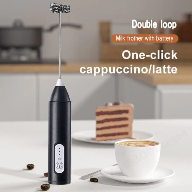 무선 우유 Frother 전기 Type-C 핸드 헬드 블렌더 스테인레스 스틸 미니 커피 메이커 커피 카푸치노 크림 용 믹서기