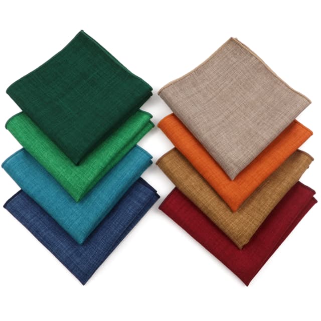 솔리드 컬러 코튼 Hankies 남성용 소프트 터치 손수건 캔디 컬러 단순 포켓 스퀘어 남성 정장 가슴 타월 액세서리