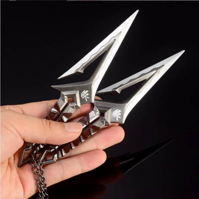 Valorant Weapon Melee Kuronami No Yaiba 닌자 Kunai 게임 무기 16CM 금속 모델 사무라이 검 데스크탑 장식품 공예 소년 장난감