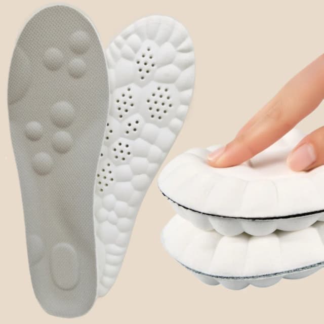 1 쌍 4D 소프트 신발 안창 발바닥 근막 염 깔창 아치 지원 정형 삽입 스포츠 충격 흡수 신발 패드