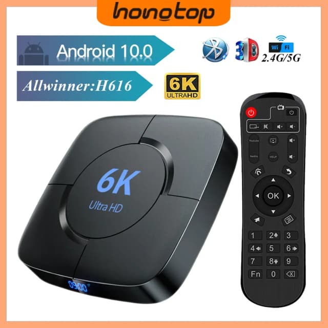 스마트 6K TV 박스 안드로이드 10 Allwinner H616 쿼드 코어 2.4G/5GHz Wifi BT 32GB 64GB 6K 4K HD 비디오 미디어 플레이어 셋톱 박스