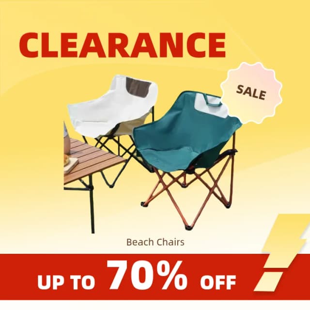 Clearance_야외 접이식 의자, 달 의자, 휴대용 라운지 의자, 낚시 의자, 캠핑, 피크닉, 레저 해변 의자, M