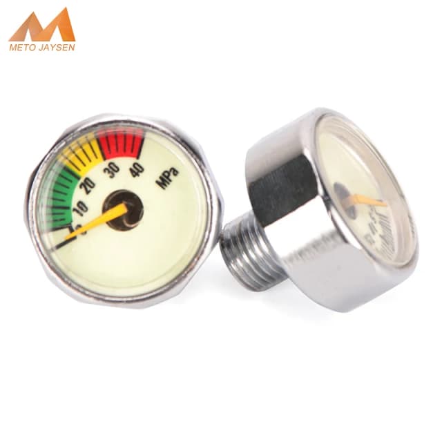 1 개/대 펌프 다이빙 밸브 25mm M8x1 스레드 1 인치 미니 압력 게이지 M10x1 스쿠버 압력계 5Mpa 10Mpa 20Mpa 30Mpa 35Mpa 40Mpa