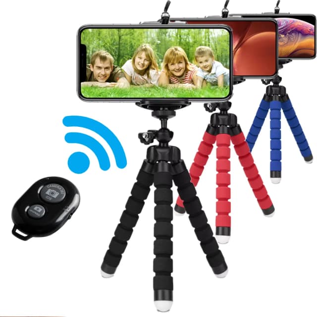휴대용 미니 삼각대, 휴대폰 모노포드 셀카봉, 스마트폰/모바일용 홀더 클립 포함, 삼각대/옥토퍼스 액션 카메라 스탠드