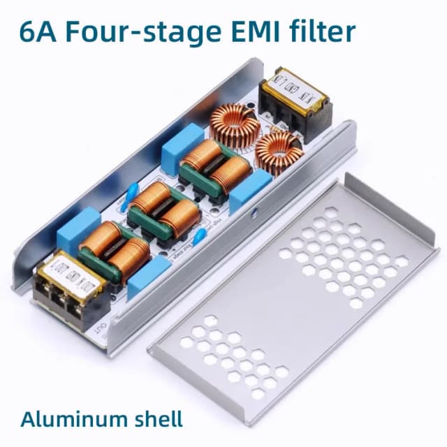 전력 EMC 및 오디오 증폭기 정화를 위한 4단계 전자기 간섭 억제기용 6A/10A AC 110/220V EMI 필터