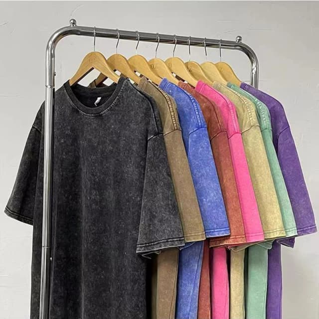 2025 streetwear 씻어 빈티지 티셔츠 힙합 레트로 펑크 티셔츠 여성 탑 코튼 중립 반팔 산성 워시 티셔츠