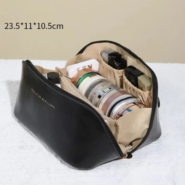 대용량 베개 보관 가방, PU 가죽 방수, 휴대용 메이크업 가방, 여행 및 비즈니스 여행, 휴대용 세면 용품 B