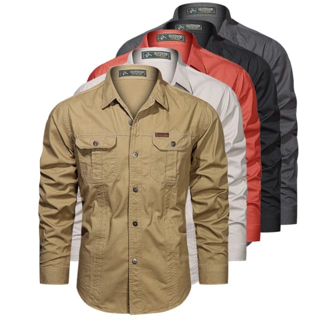 새로운 남성 캐주얼 셔츠 5XL 남성 Overshirt 2025 군사 면화 긴 소매 셔츠 남성 브랜드 의류 고품질 블라우스